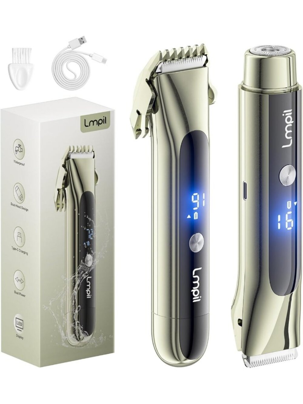 Women's Dual Head Electric Bikini Trimmer & Razor - Smooth, Precise Grooming